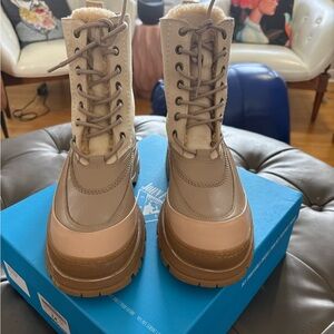 Rachel Comey Beige and Brown Winter Boots